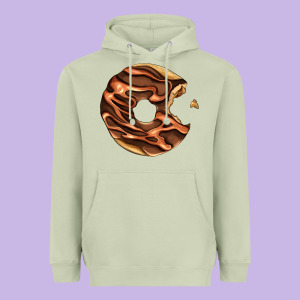 Chocolate Donut Heavyweight Hoodie Designed By Adodesignshop