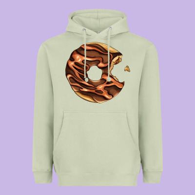 Chocolate Donut Heavyweight Hoodie Designed By Adodesignshop