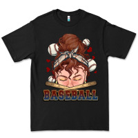 Black Messy bun Baseball Premium Tee - HowdyJamesFarm