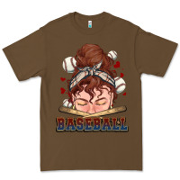 Cacao Messy bun Baseball Premium Tee - HowdyJamesFarm
