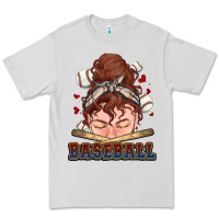 Dove Grey Messy bun Baseball Premium Tee - HowdyJamesFarm