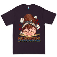 Plum Messy bun Baseball Premium Tee - HowdyJamesFarm