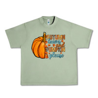 Oil Green Autumn leaves and pumpkin please Urban Heavy Tee - RanaPortraitStore