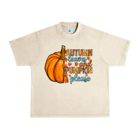 Sandshell Autumn leaves and pumpkin please Urban Heavy Tee - RanaPortraitStore