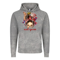 Cloud Rock nail queen messy bun with crown bbs Vintage Hoodie - BundleAndBundleShop
