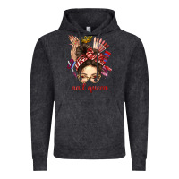 Vintage Black nail queen messy bun with crown bbs Vintage Hoodie - BundleAndBundleShop