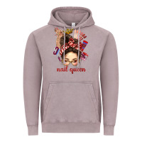 Vintage Zinc nail queen messy bun with crown bbs Vintage Hoodie - BundleAndBundleShop