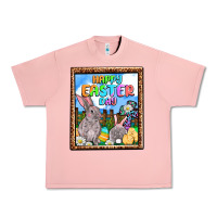 Salmon Happy Easter Day Urban Heavy Tee - OliviaCreatesArt