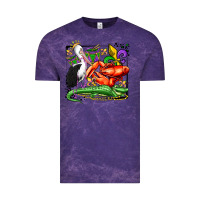 Cloud Purple mardi gras pelican crawfish crocodile Vintage Tee - OliviaCreatesArt