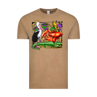Vintage Coffee mardi gras pelican crawfish crocodile Vintage Tee - OliviaCreatesArt