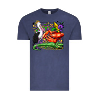Vintage Denim mardi gras pelican crawfish crocodile Vintage Tee - OliviaCreatesArt