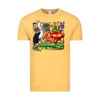 Vintage Mustard mardi gras pelican crawfish crocodile Vintage Tee - OliviaCreatesArt