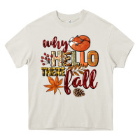 Cream Why hello there Fall Heavy Core Tee - NancyCooperArtShop