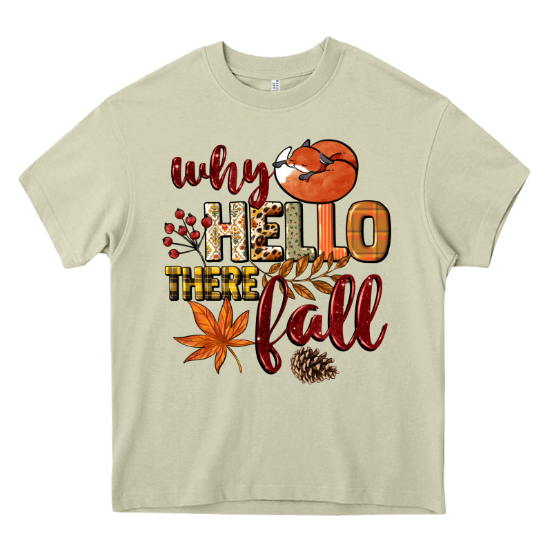 Why Hello There Fall Heavy Core Tee by NancyCooperArtShop | Teevron
