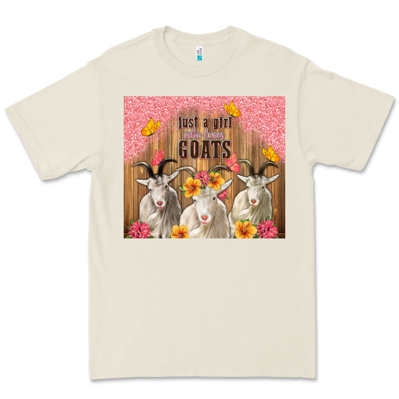 Just A Girl Who Loves Goats Tumbler Premium Tee by TumblerDesignByShophia | Teevron