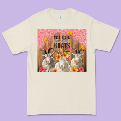 Just A Girl Who Loves Goats Tumbler Premium Tee Designed By Tumblerdesignbyshophia