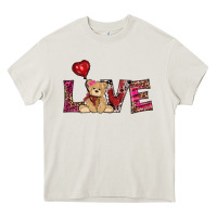 Cream valentines day tedybear love Heavy Core Tee - RanaPortraitStore
