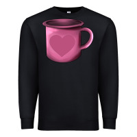 Black Valentine's Day heart mug Premium Sweatshirt - AdoDesignShop