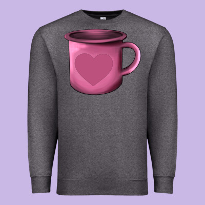 Valentine's Day Heart Mug Premium Sweatshirt Designed By Adodesignshop