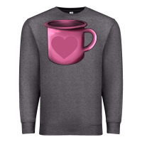 Charcoal Heather Valentine's Day heart mug Premium Sweatshirt - AdoDesignShop
