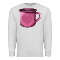 Dove Grey Valentine's Day heart mug Premium Sweatshirt - AdoDesignShop
