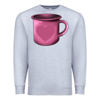 Heather Grey Valentine's Day heart mug Premium Sweatshirt - AdoDesignShop