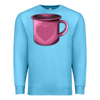 Ocean Blue Valentine's Day heart mug Premium Sweatshirt - AdoDesignShop
