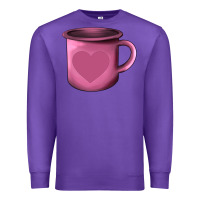 Purple Valentine's Day heart mug Premium Sweatshirt - AdoDesignShop