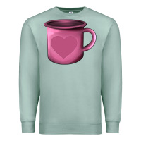 Seafoam Valentine's Day heart mug Premium Sweatshirt - AdoDesignShop