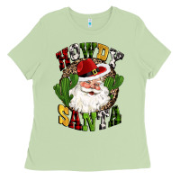 Matcha howdy santa western cactus christmas Ladies Tee - CowGirlArtShop