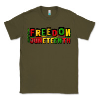 Army Green freedom juneteenth Classic Tee - CowGirlArtShop