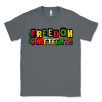 Charcoal Heather freedom juneteenth Classic Tee - CowGirlArtShop