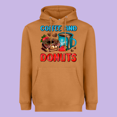 Coffee And Donuts Heavyweight Hoodie Designed By Adodesignshop