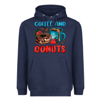 Navy coffee and donuts Heavyweight Hoodie - AdoDesignShop