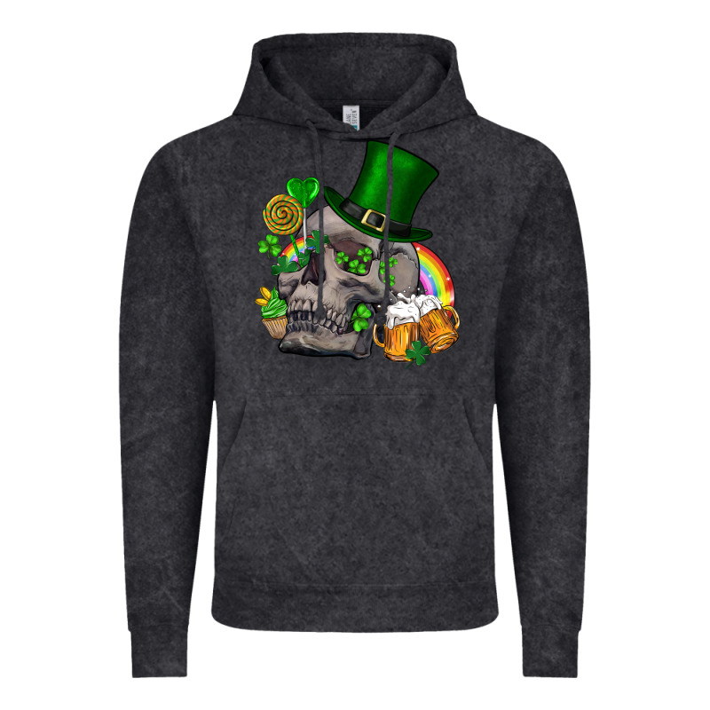 St Patrick's Day Boho Skull Vintage Hoodie by FaDigitalArtStudio | Teevron