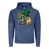 Vintage Denim St Patrick's Day boho skull Vintage Hoodie - FaDigitalArtStudio