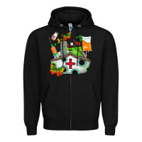 Black nurse   juneteenth Zipper Hoodie - AdoDesignShop