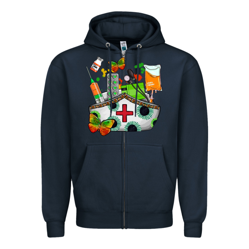 Nurse   Juneteenth Zipper Hoodie by AdoDesignShop | Teevron