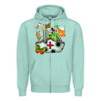 Seafoam nurse   juneteenth Zipper Hoodie - AdoDesignShop