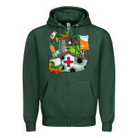 Sports Green nurse   juneteenth Zipper Hoodie - AdoDesignShop