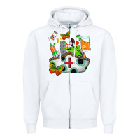 White nurse   juneteenth Zipper Hoodie - AdoDesignShop