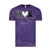 Cloud Purple Peace Love Cure Melanoma Cancer Vintage Tee - Jasminsmagicworld