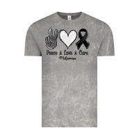 Peace Love Cure Melanoma Cancer Vintage Tee | Teevron
