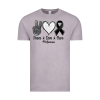 Vintage Zinc Peace Love Cure Melanoma Cancer Vintage Tee - Jasminsmagicworld