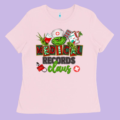 Medical Records Claus Ladies Tee Designed By Cowgirlartshop