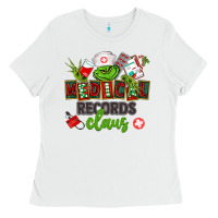 White medical records claus Ladies Tee - CowGirlArtShop