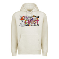 Oatmeal Heather ghost Premium Hoodie - CowhideDigitalArt