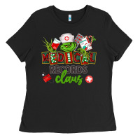 Black medical records claus Ladies Tee - CowGirlArtShop