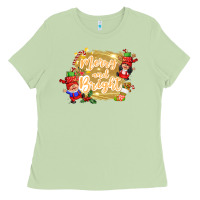 Matcha merry and bright gnome Ladies Tee - CowGirlArtShop