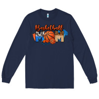 Navy basketball mom Long Sleeve Tee - FaDigitalArtStudio